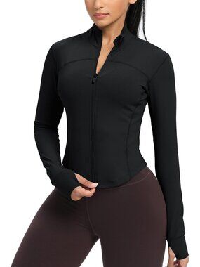 Lightweight Cropped Zip-Up Workout Jacket for Women | Perfect for Gym & Fitness